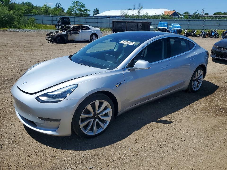2018 Tesla Model 3 VIN 5YJ3E1EB5JF087654 COPART salvage auction — HAIL, Oh - Cert Of Title-Salvage, sold $7,700 on 2026-07-02 (photo 1)