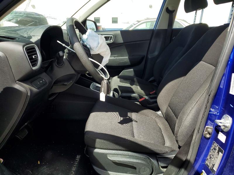 2022 Hyundai Venue VIN KMHRB8A38NU169185 COPART salvage auction — FRONT END, Ut - Salvage Certificate, sold $700 on 2026-07-27 (photo 7)