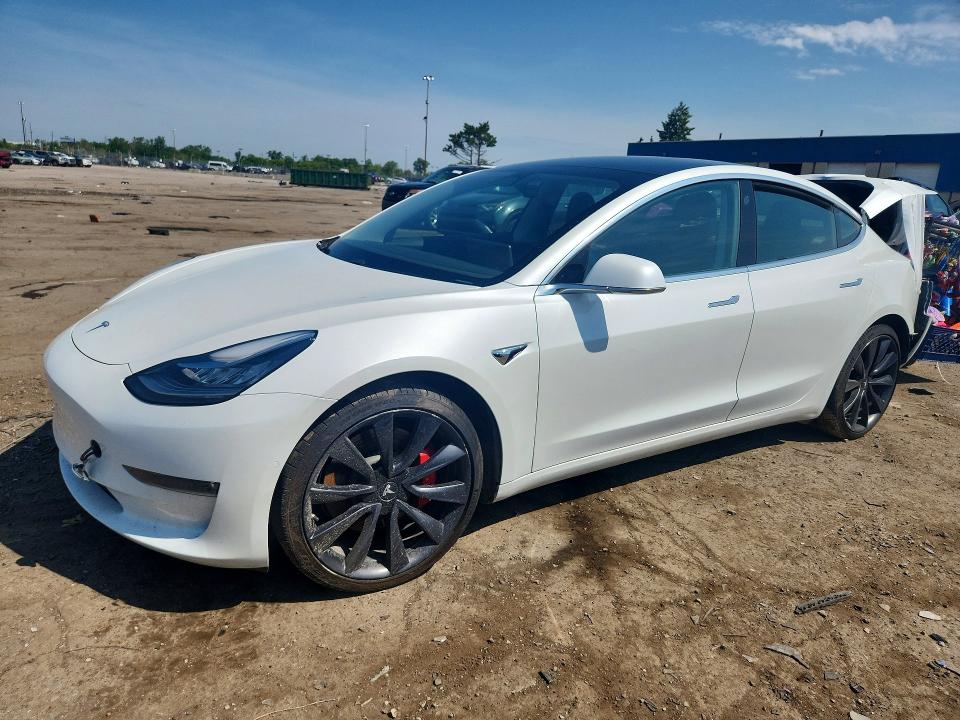 2020 Tesla Model 3 VIN 5YJ3E1EC3LF603246 COPART salvage auction — REAR END, Mi - Certificate Of Title, sold $5,400 on 2026-07-31 (photo 1)