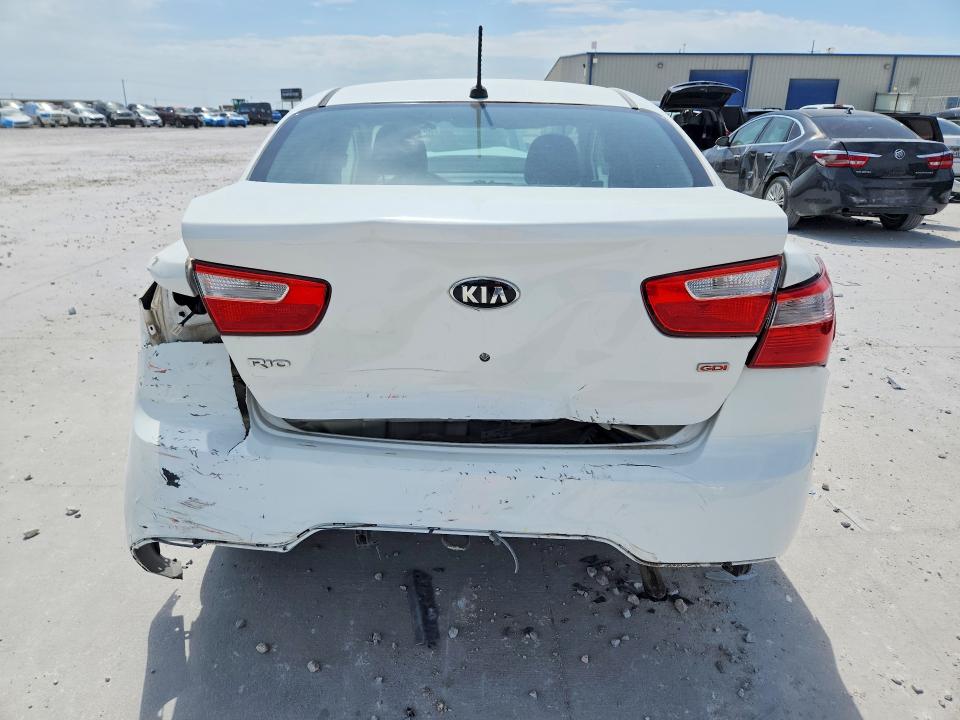 2013 Kia Rio VIN KNADM4A39D6236538 COPART salvage auction — FRONT END, TX - SALVAGE VEHICLE TITLE, sold $250 on 2026-07-24 (photo 6)