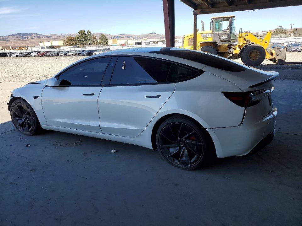 2025 Tesla Model 3 VIN 5YJ3E1ET0SF079973 COPART salvage auction — FRONT END, Ca - Salvage Certificate, sold $400 on 2026-07-09 (photo 2)