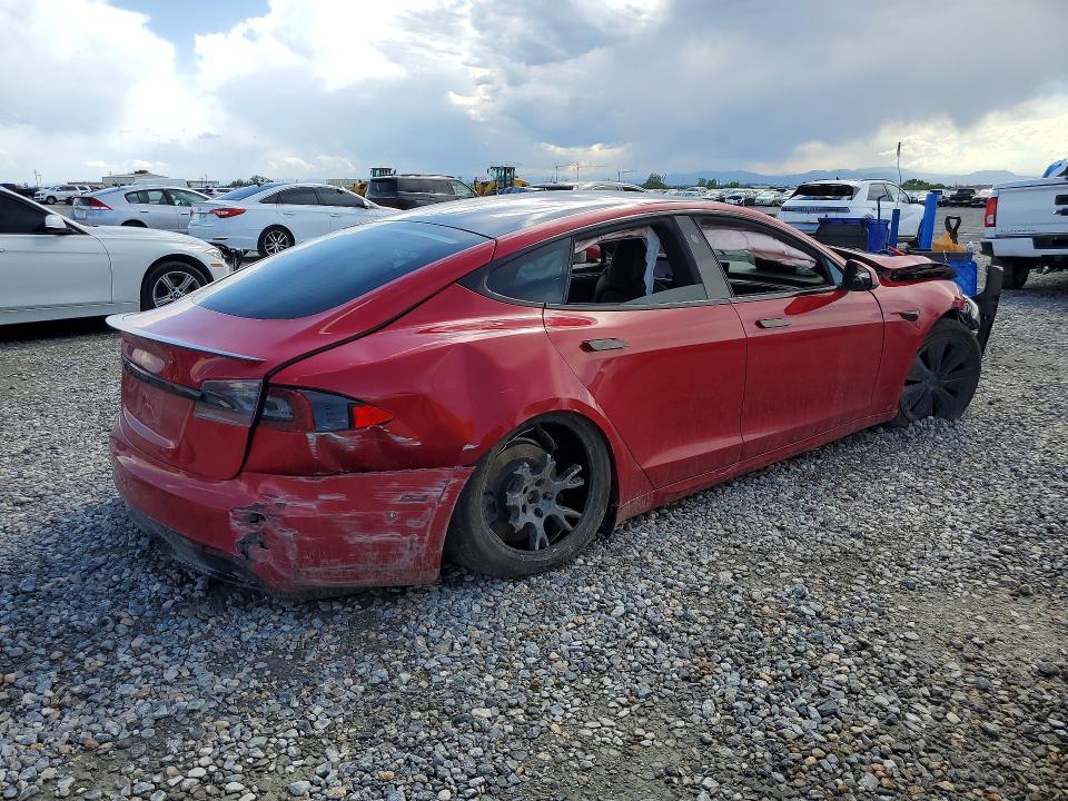 2021 Tesla Model s VIN 5YJSA1E66MF455905 COPART salvage auction — FRONT END, Co - Public - Salvage Title, sold $6,300 on 2026-08-04 (photo 3)
