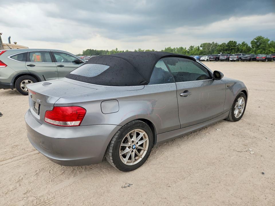 2011 BMW 1 series VIN WBAUN1C51BVH83299 COPART salvage auction — REAR END, TX - SALVAGE VEHICLE TITLE, sold $925 on 2026-07-24 (photo 3)