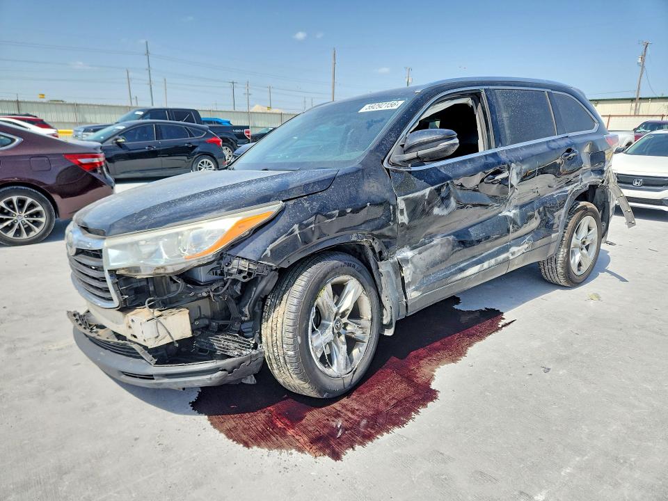 2016 Toyota Highlander VIN 5TDDKRFH9GS299671 COPART salvage auction — FRONT END, Oh - Cert Of Title-Salvage, sold $5,500 on 2026-07-24 (photo 1)