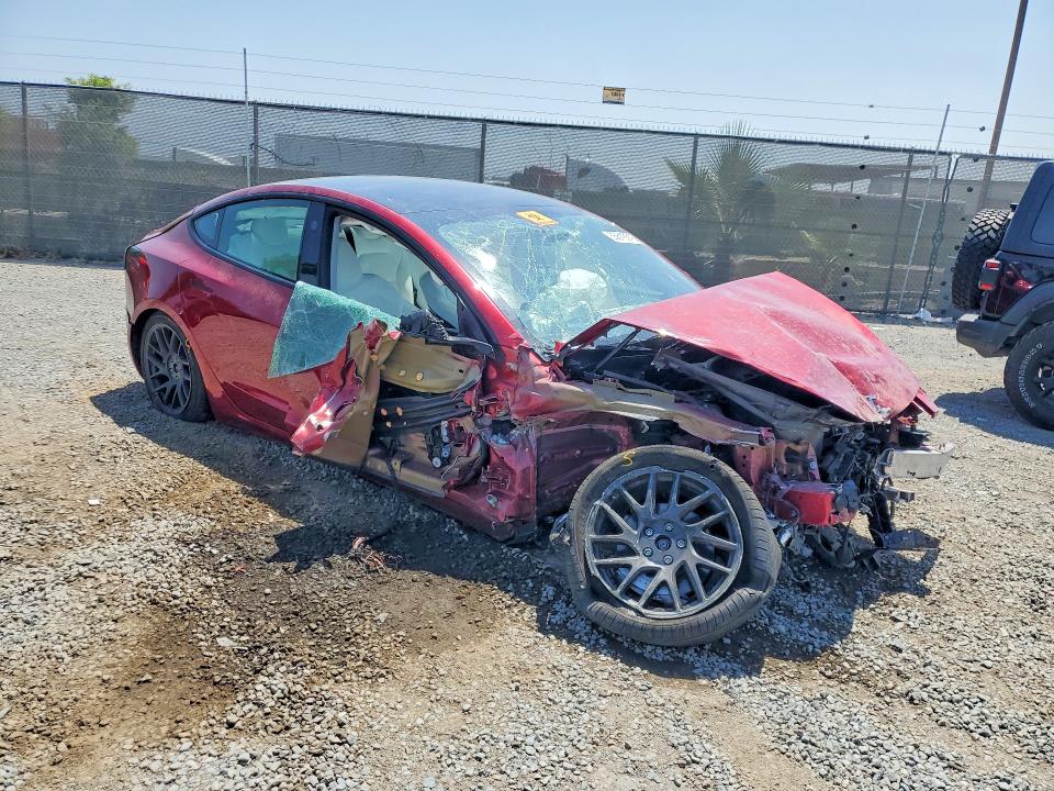 2024 Tesla VIN 5YJ3E1EB5RF760650 COPART salvage auction — FRONT END, CA - SALVAGE CERTIFICATE, sold $4,100 on 2026-07-24 (photo 4)
