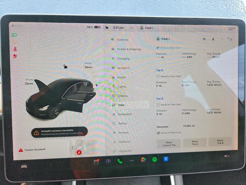 2020 Tesla Model 3 VIN 5YJ3E1EB7LF546878 COPART salvage auction — FRONT END, Il - Salvage Certificate, sold $7,300 on 2026-07-29 (photo 9)