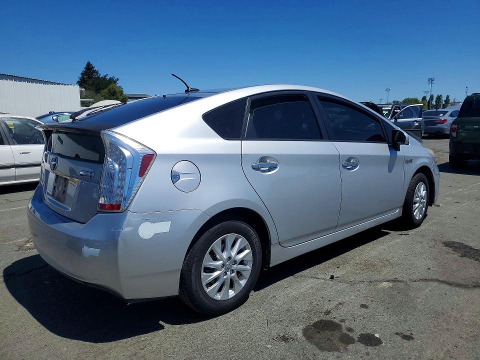 2013 Toyota Prius plug-in VIN JTDKN3DP6D3031776 COPART salvage auction — FRONT END, Ca - Salvage Certificate, sold $4,600 on 2026-07-10 (photo 3)