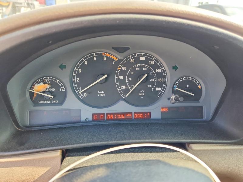 1992 BMW 850 VIN WBAEG2318NCB74213 COPART salvage auction — MINOR DENT/SCRATCHES, CA - DIS/DLR/EXP ONLY CLEAN TITLE (P), sold $14,500 on 2026-07-13 (photo 9)