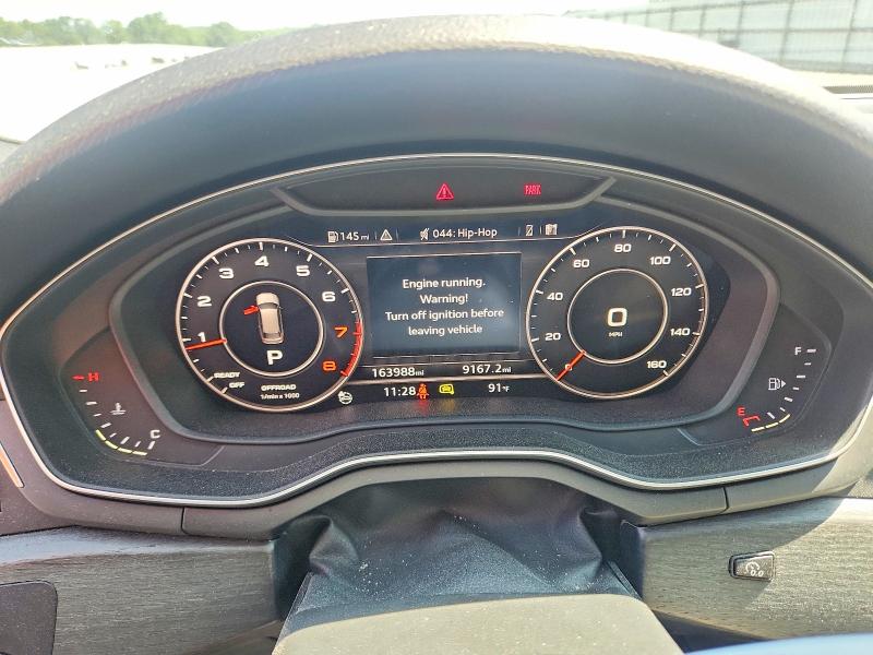 2017 Audi A4 allroad VIN WA18NAF44HA061792 COPART salvage auction — REAR END, Nc - Salvage Certificate Of Title, sold $175 on 2026-07-22 (photo 9)