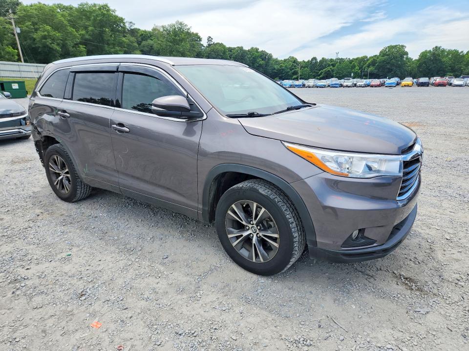2016 Toyota Highlander VIN 5TDKKRFH6GS504662 COPART salvage auction — REAR END, Nc - Salvage Certificate Of Title, sold $6,800 on 2026-07-22 (photo 4)