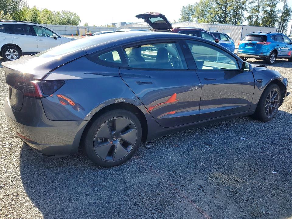 2023 Tesla Model 3 VIN 5YJ3E1EA2PF694353 COPART salvage auction — FRONT END, WA - BILL OF SALE, sold $6,500 on 2026-07-27 (photo 3)