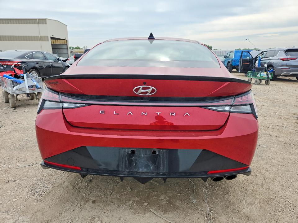 2021 Hyundai Elantra VIN KMHLR4AF1MU181553 COPART salvage auction — MECHANICAL, Ks - Cert Of Title-Salvage, sold $700 on 2026-07-21 (photo 6)
