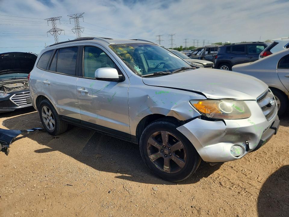 2007 Hyundai Santa fe VIN 5NMSH13E67H018544 COPART salvage auction — FRONT END, Wv - Salvage Certificate, sold $1,050 on 2026-07-09 (photo 4)