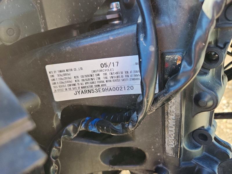 2017 Yamaha Fz VIN JYARN53E9HA002120 COPART salvage auction — FRONT END, Il - Salvage Certificate, sold $725 on 2026-07-23 (photo 8)
