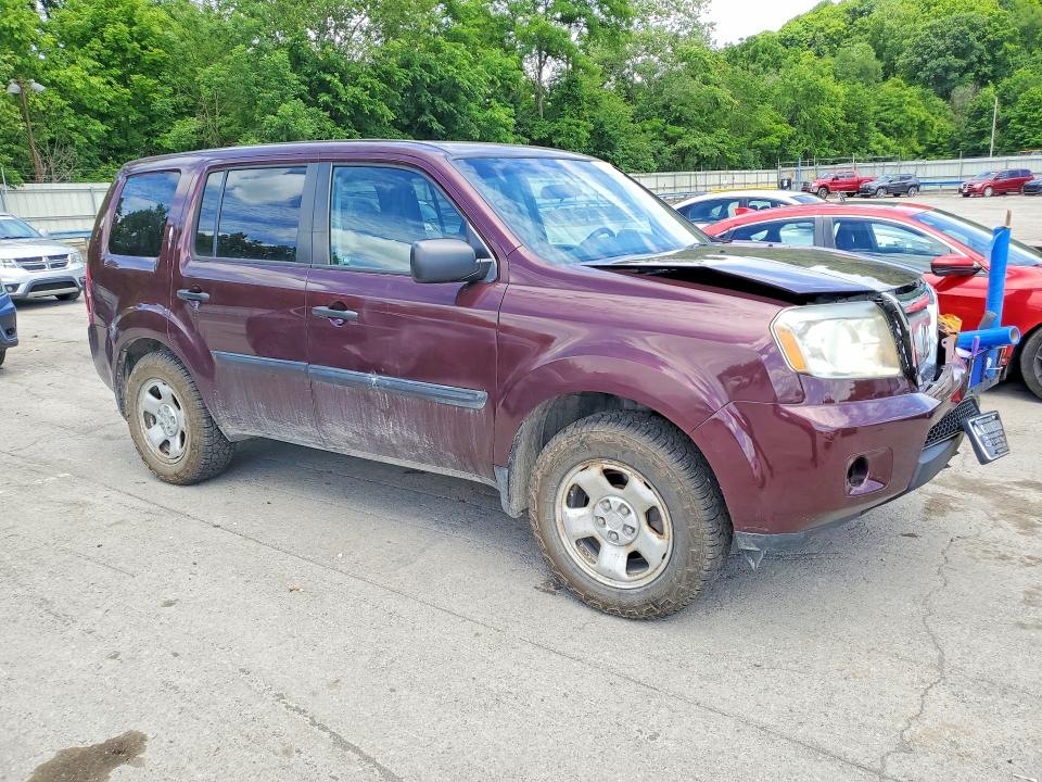 2011 Honda Pilot VIN 5FNYF4H25BB064120 COPART salvage auction — FRONT END, Pa - Certificate Of Salvage, sold $975 on 2026-07-09 (photo 4)