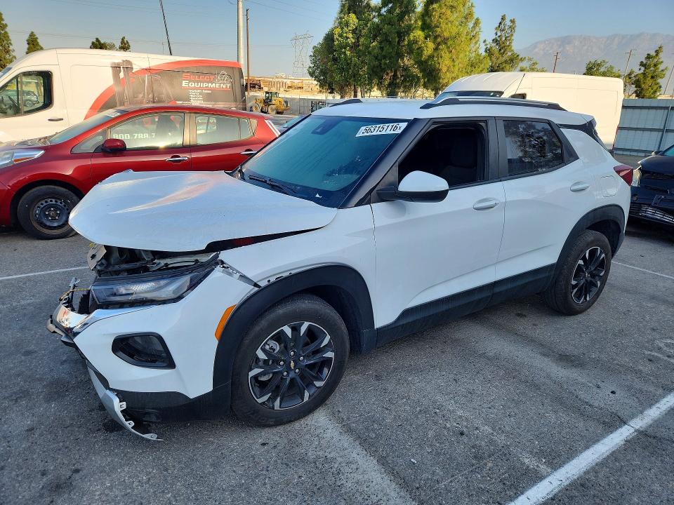 2022 Chevrolet Trailblazer VIN KL79MPSL9NB106824 COPART salvage auction — FRONT END, Ca - Dis/Dlr/Exp Only Clean Title (P), sold $5,900 on 2026-07-28 (photo 1)