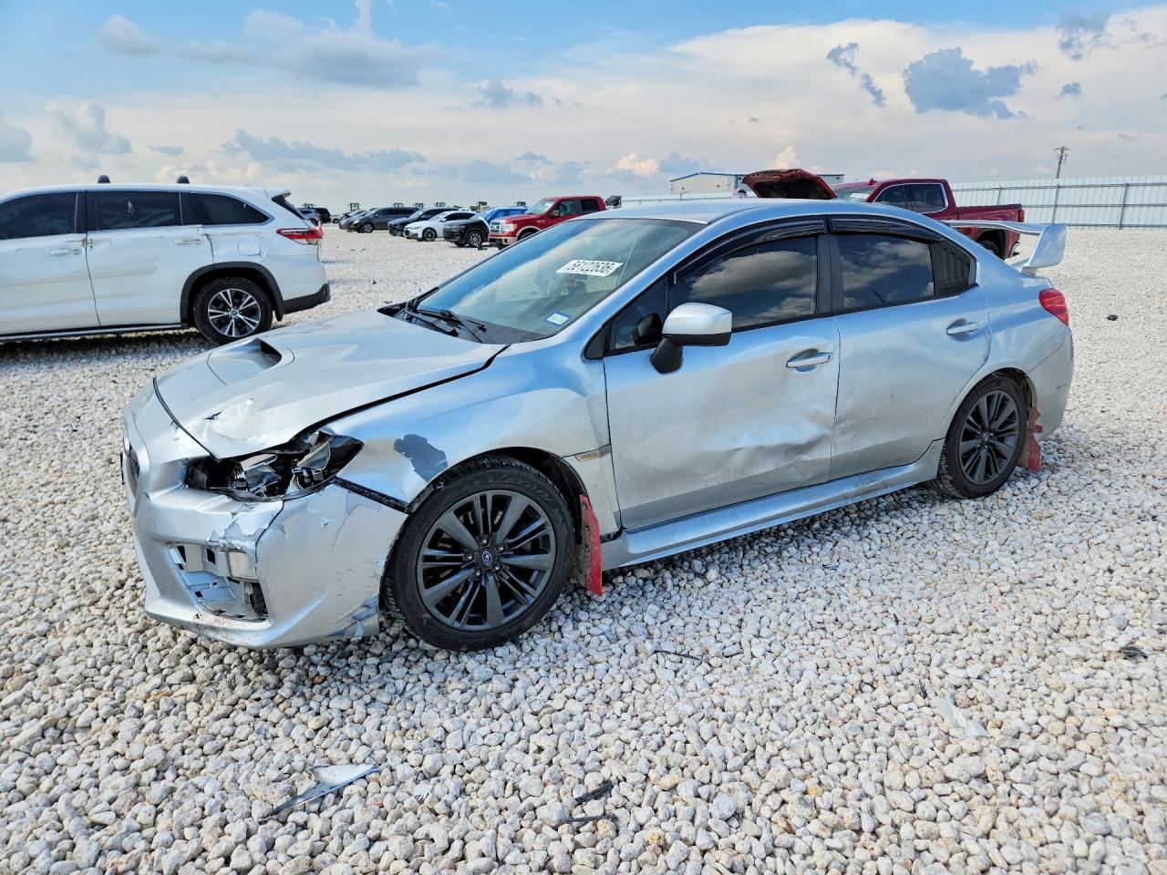 2015 Subaru WRX VIN JF1VA1A64F9819289 COPART salvage auction — Front End, TX - SALVAGE VEHICLE TITLE, sold $2,700 on 2026-07-09 (photo 1)