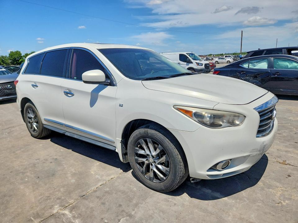 2014 Infiniti VIN 5N1AL0MN0EC521156 COPART salvage auction — REAR END, Tx - Certificate Of Title (P), sold $675 on 2026-07-09 (photo 4)
