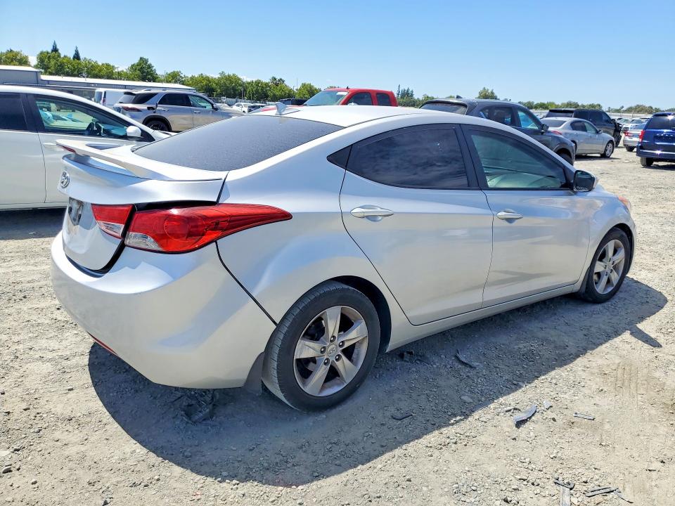 2013 Hyundai Elantra VIN KMHDH4AE4DU955907 COPART salvage auction — REAR END, Ca - Salvage Certificate, sold $1,300 on 2026-07-07 (photo 3)