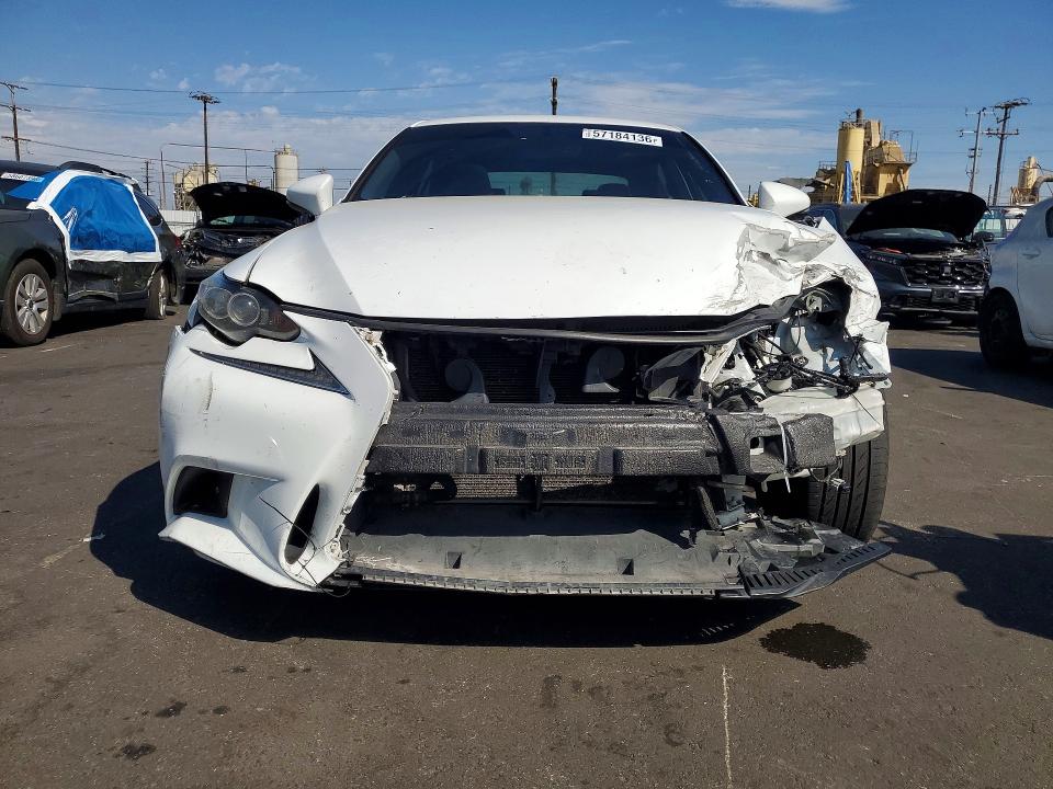 2016 Lexus Is VIN JTHBA1D28G5038420 COPART salvage auction — FRONT END, Ca - Salvage Certificate, sold $3,050 on 2026-07-15 (photo 5)