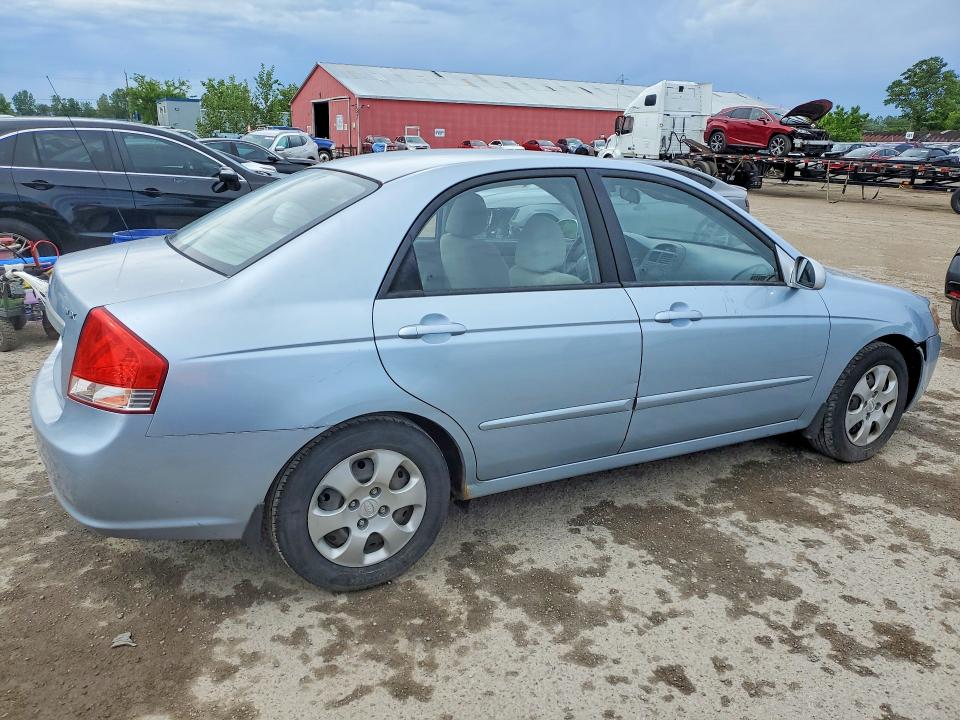2008 Kia Spectra VIN KNAFE121885528243 COPART salvage auction — REAR END, On - Permit Salvage, sold $150 on 2026-07-16 (photo 3)