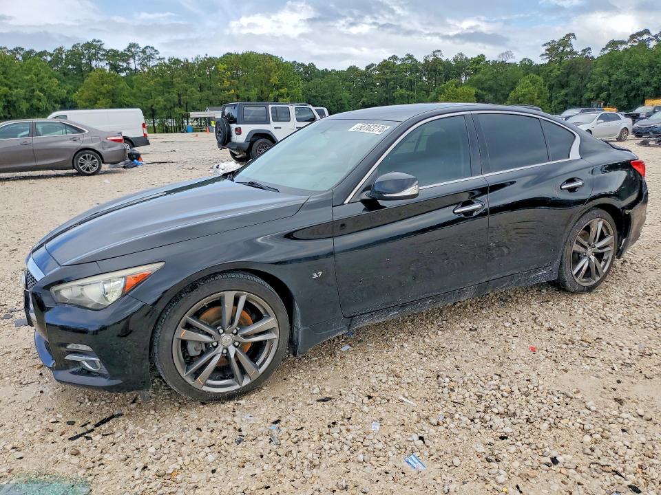 2015 Infiniti Q50 VIN JN1BV7AP5FM348511 COPART salvage auction — REAR END, Tx - Salvage Vehicle Title, sold $1,400 on 2026-07-28 (photo 1)