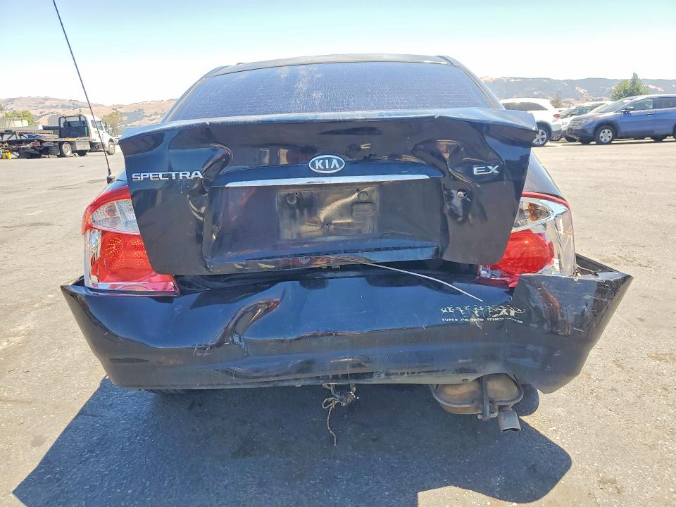 2008 Kia Spectra VIN KNAFE122055102566 COPART salvage auction — REAR END, Ca - Salvage Certificate, sold $425 on 2026-07-09 (photo 6)