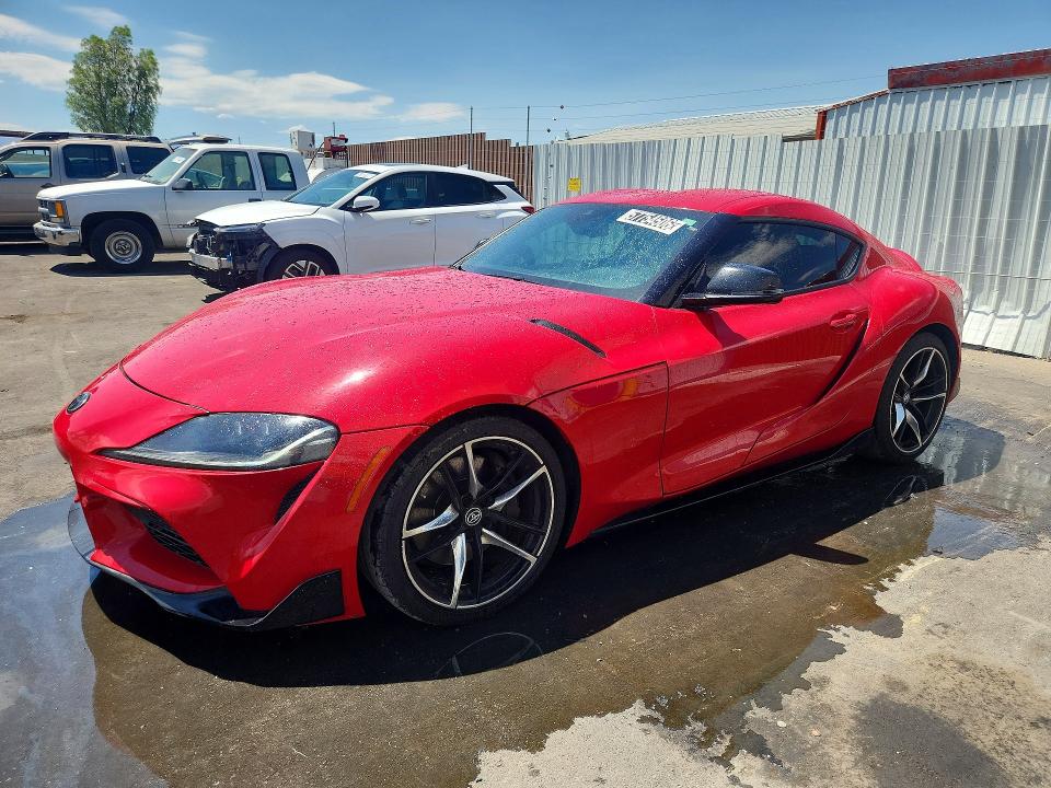2021 Toyota Supra VIN WZ1DB0C08MW040953 COPART salvage auction — FRONT END, NV - CERTIFICATE OF TITLE, sold $31,750 on 2026-08-20 (photo 1)