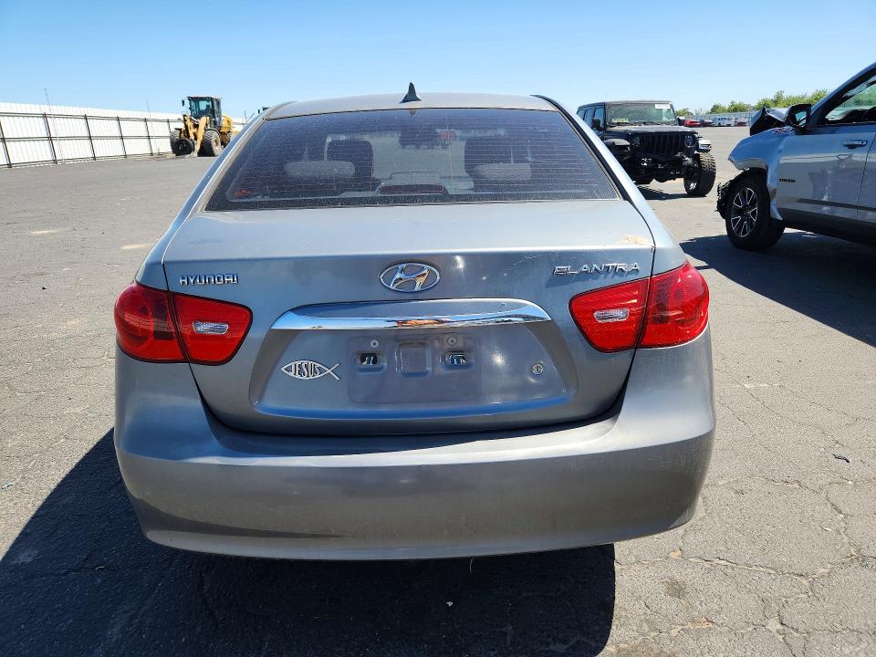 2010 Hyundai Elantra VIN KMHDU4AD9AU190949 COPART salvage auction — FRONT END, CA - SALVAGE CERTIFICATE, sold $950 on 2026-07-20 (photo 6)
