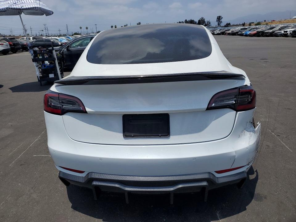 2021 Tesla Model 3 VIN 5YJ3E1EB2MF044720 COPART salvage auction — REAR END, Ca - Salvage Certificate, sold $7,500 on 2026-07-08 (photo 6)