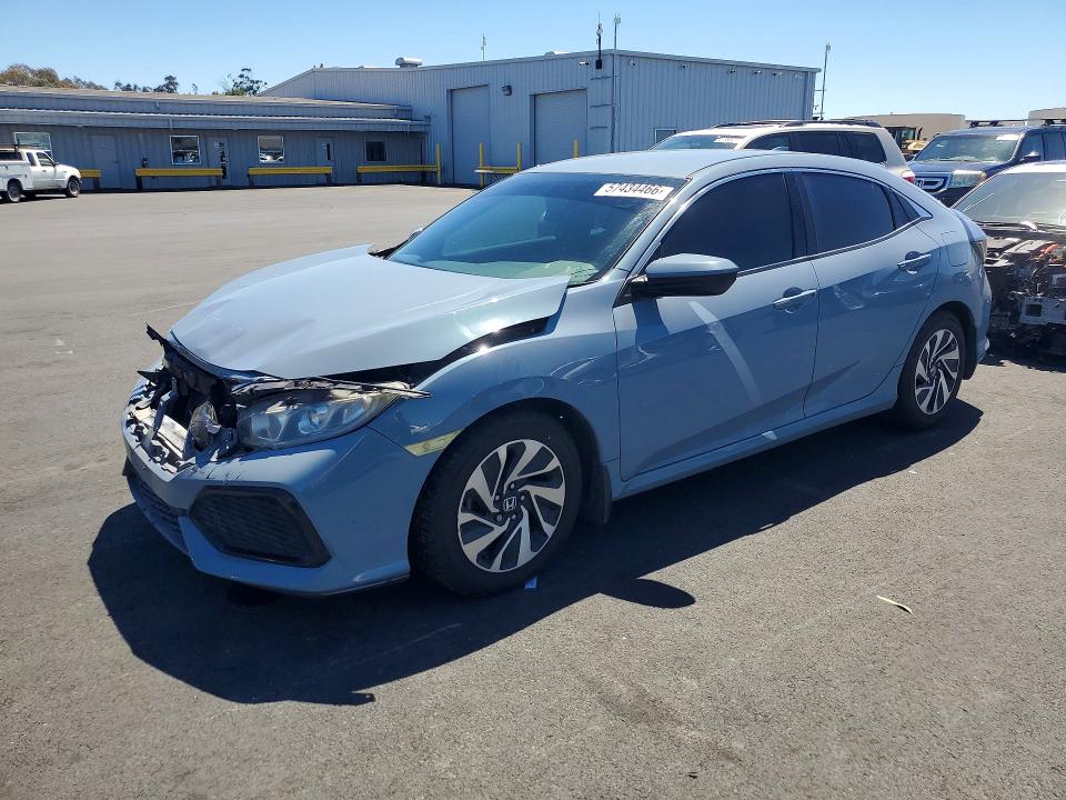 2017 Honda Civic VIN SHHFK7H29HU419883 COPART salvage auction — FRONT END, Ca - Salvage Certificate, sold $1,800 on 2026-07-08 (photo 1)
