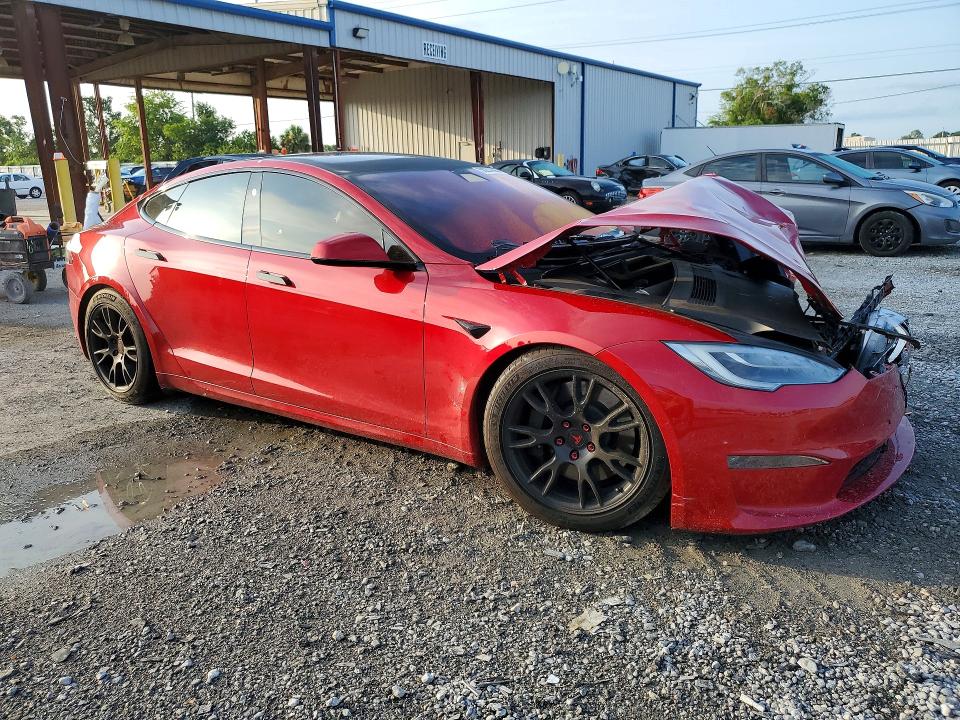2021 Tesla Model s VIN 5YJSA1E60MF434693 COPART salvage auction — FRONT END, Fl - Cert Of Title Slvg Rebuildable, sold $13,100 on 2026-08-28 (photo 4)