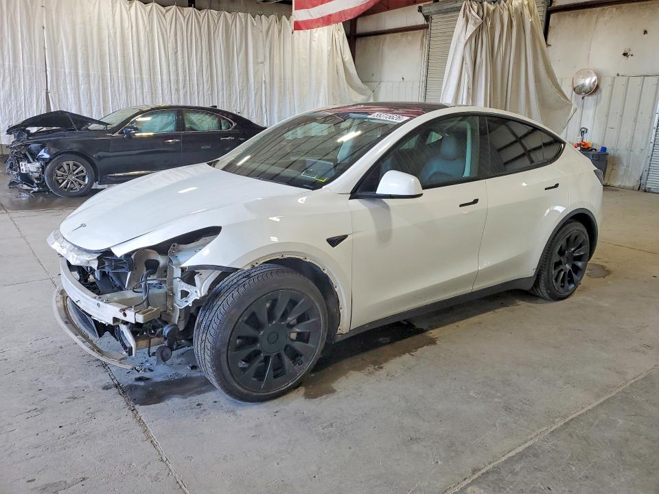 2022 Tesla Model y VIN 7SAYGAEE2NF364845 COPART salvage auction — FRONT END, Ny - Mv-907A Salvage Certificate, sold $10,500 on 2026-07-06 (photo 1)