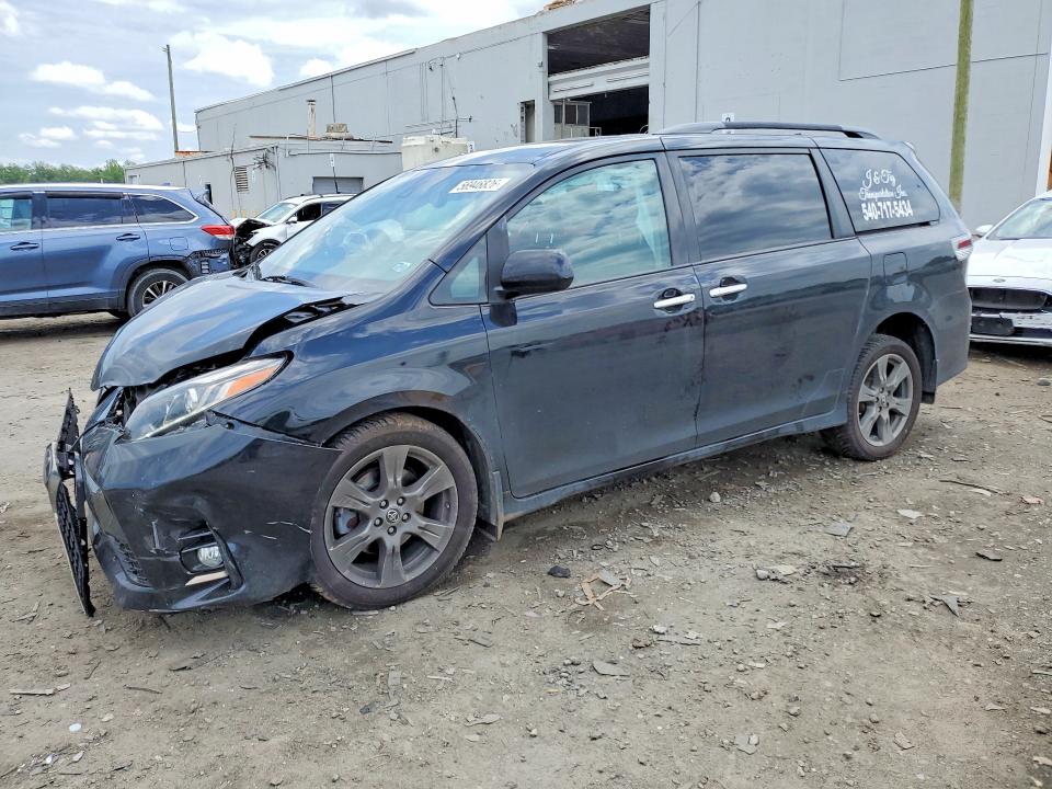 2019 Toyota Sienna VIN 5TDXZ3DC0KS009758 COPART salvage auction — FRONT END, Va - Cert Of Title - Salvage, sold $6,400 on 2026-07-29 (photo 1)