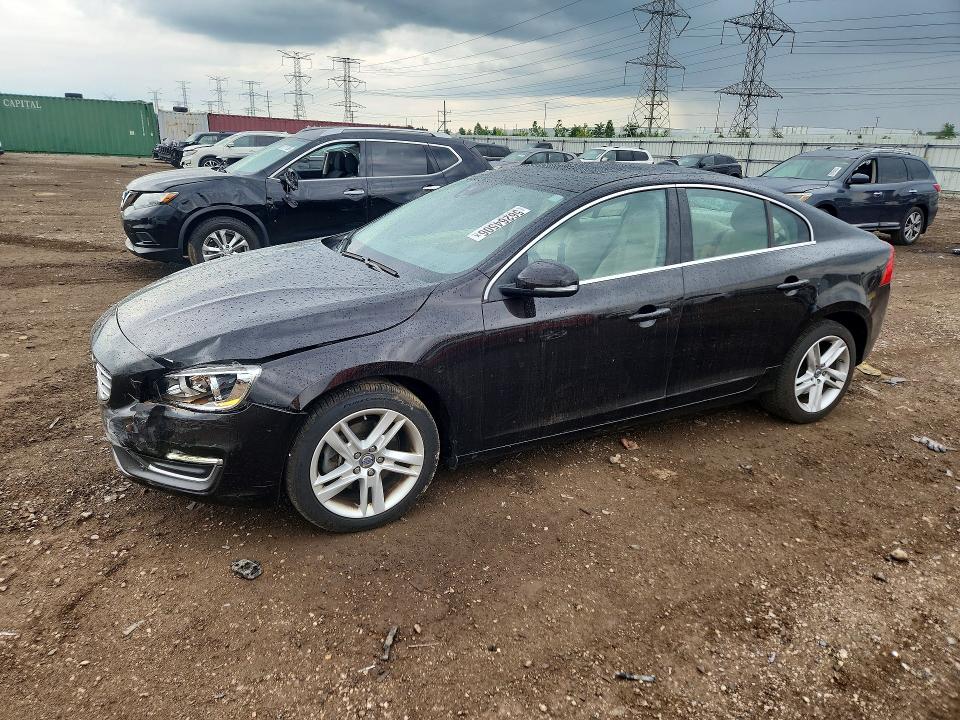 2015 Volvo S60 VIN YV140MFB4F1306357 COPART salvage auction — FRONT END, Wv - Salvage Certificate, sold $2,300 on 2026-08-13 (photo 1)