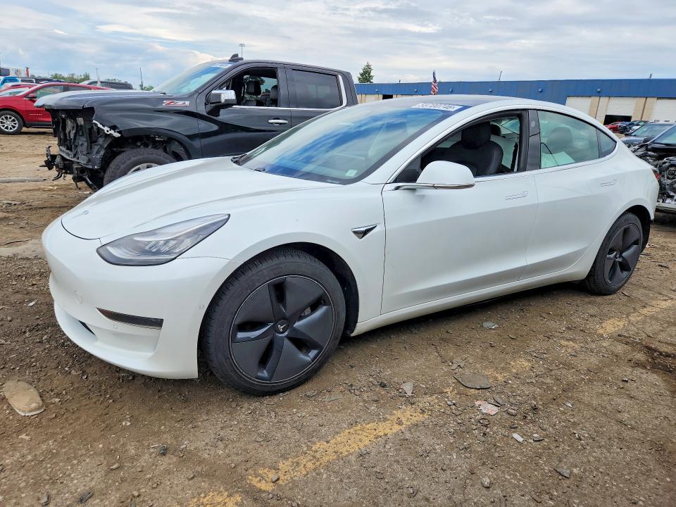 2020 Tesla Model 3 VIN 5YJ3E1EAXLF736987 COPART salvage auction — REAR END, Mi - Certificate Of Title, sold $9,300 on 2026-07-28 (photo 1)