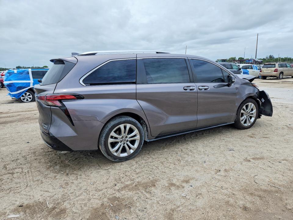 2022 Toyota Sienna VIN 5TDERKEC0NS085050 COPART salvage auction — FRONT END, Fl - Cert Of Title Slvg Rebuildable, sold $12,300 on 2026-07-16 (photo 3)