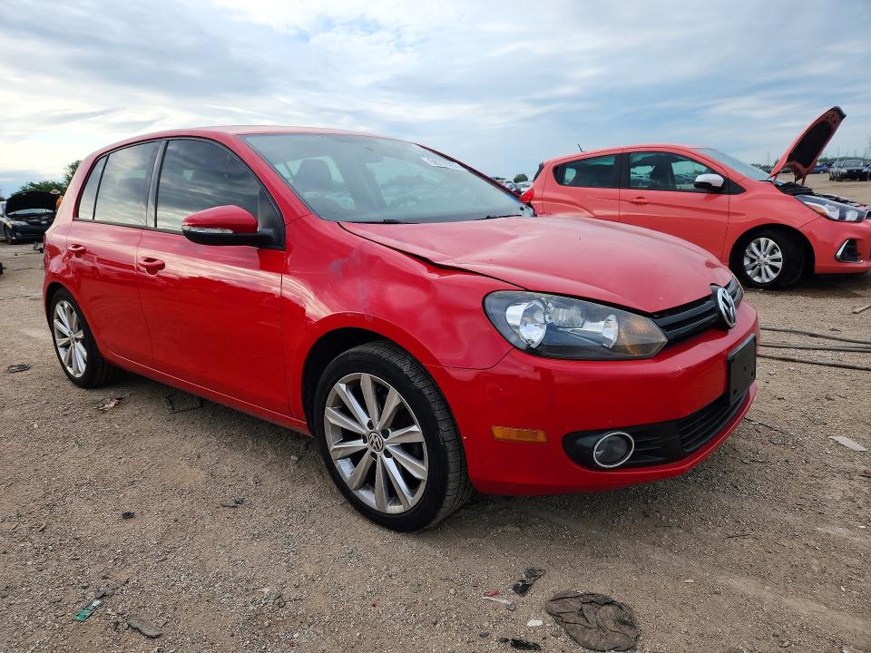 2013 Volkswagen Golf VIN WVWDM7AJ0DW106490 COPART salvage auction — ROOF, IL - SALVAGE CERTIFICATE, sold $1,500 on 2026-07-28 (photo 4)