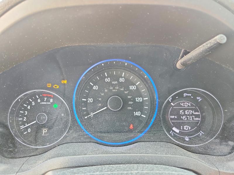 2016 Honda Hr-v VIN 3CZRU5H35GM707197 COPART salvage auction — FRONT END, TX - SALVAGE VEHICLE TITLE (P), sold $2,350 on 2026-07-09 (photo 9)