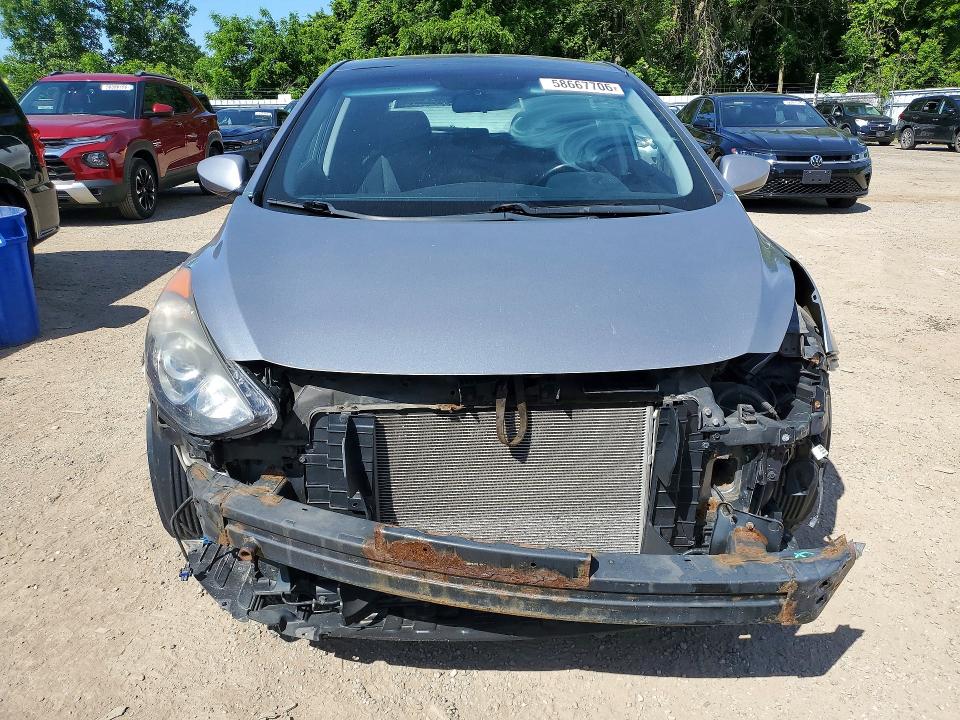2013 Hyundai Elantra VIN KMHD35LE3DU092793 COPART salvage auction — FRONT END, On - Permit Salvage, sold $700 on 2026-07-07 (photo 5)