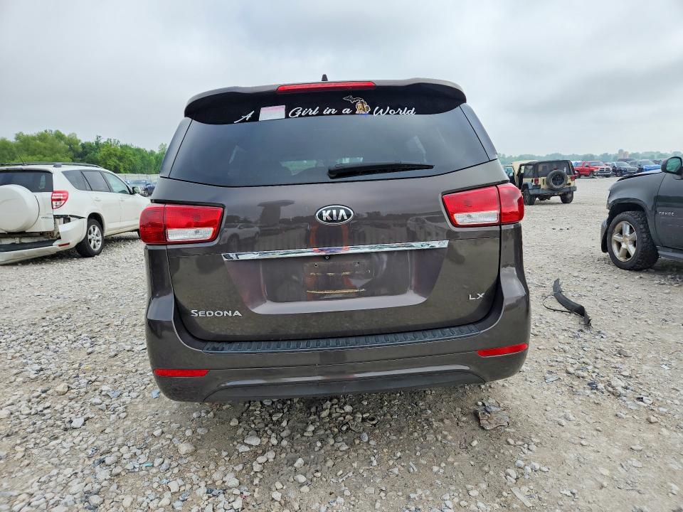 2015 Kia SEDONA VIN KNDMB5C16F6080035 COPART salvage auction — FRONT END, Mi - Certificate Of Title, sold $775 on 2026-07-02 (photo 6)