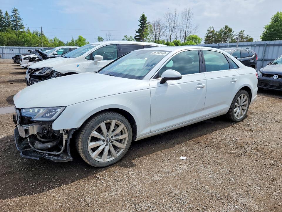2019 Audi A4 VIN WAUANAF44KN011995 COPART salvage auction — FRONT END, On - Permit No Brand - Unfit, sold $6,200 on 2026-07-14 (photo 1)