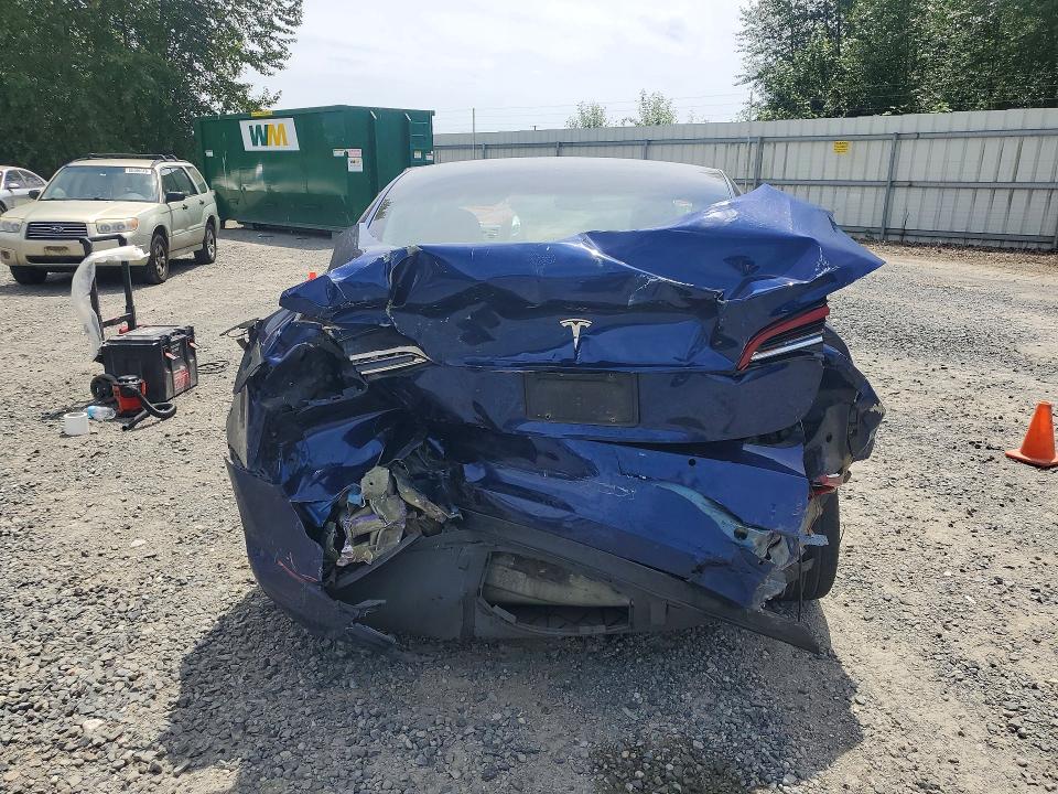2022 Tesla Model 3 VIN 5YJ3E1EA7NF369193 COPART salvage auction — REAR END, WA - BILL OF SALE-PARTS ONLY, sold $2,950 on 2026-07-13 (photo 6)