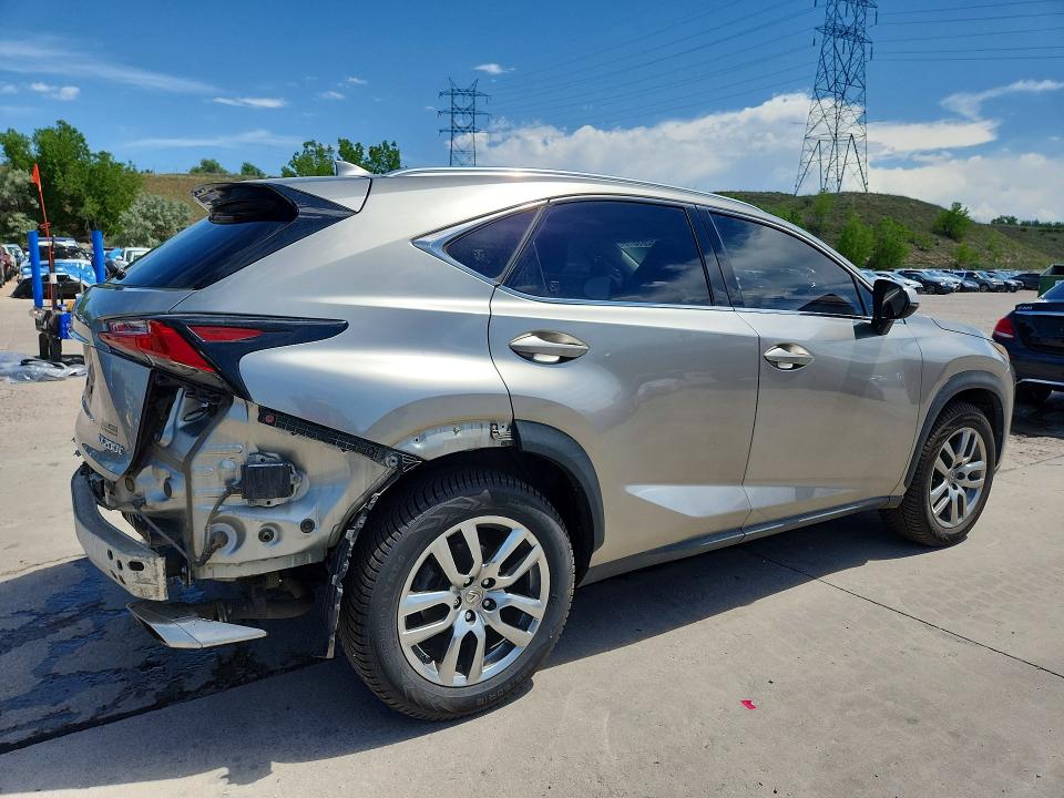 2015 Lexus Nx VIN JTJBARBZ2F2015020 COPART salvage auction — REAR END, Co - Public - Salvage Title, sold $275 on 2026-07-29 (photo 3)