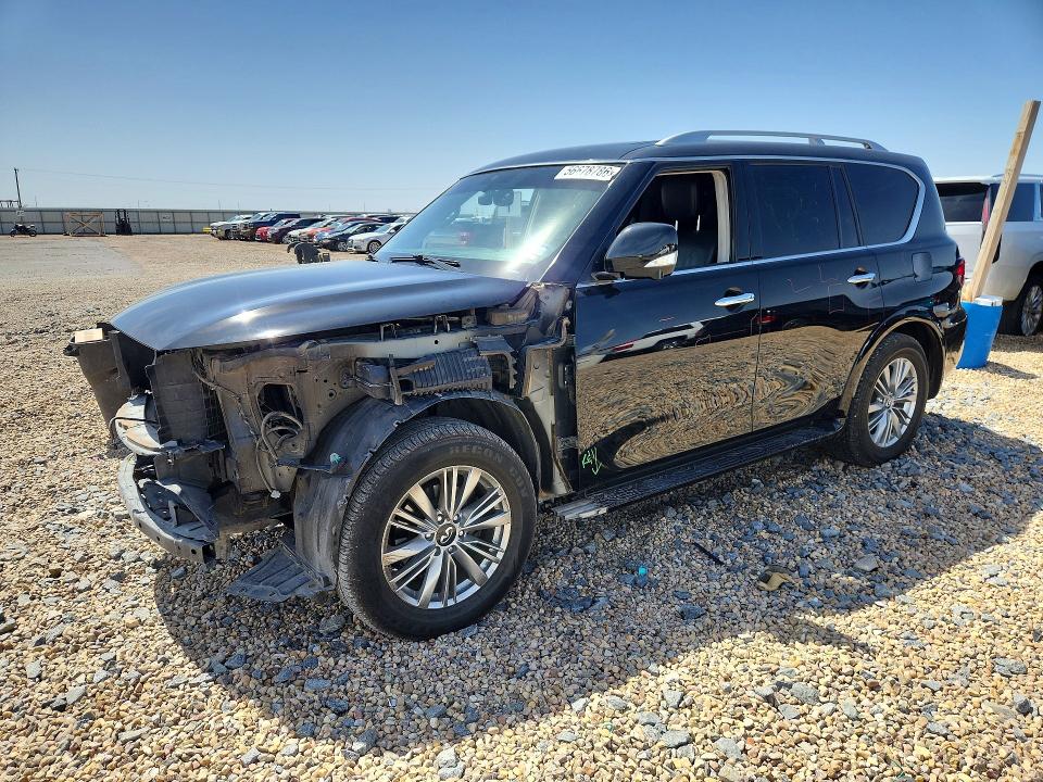 2018 Infiniti Qx80 VIN JN8AZ2NF0J9660611 COPART salvage auction — FRONT END, Tx - Salvage Vehicle Title, sold $275 on 2026-07-28 (photo 1)