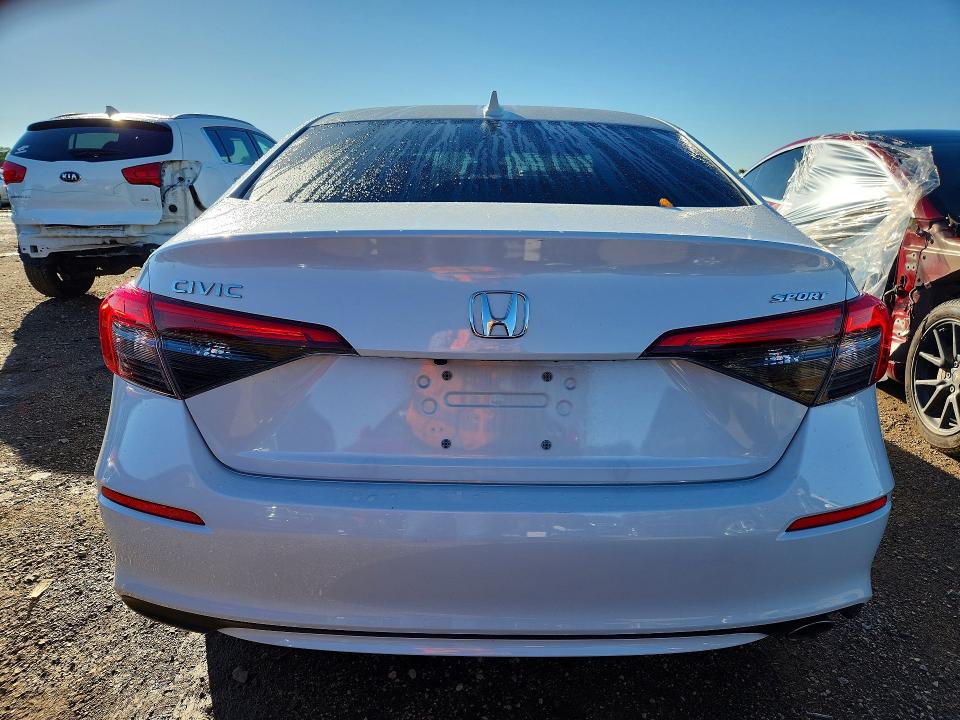 2022 Honda Civic VIN 2HGFE2F51NH602324 COPART salvage auction — SIDE, IL - SALVAGE CERTIFICATE, sold $9,000 on 2026-07-28 (photo 6)