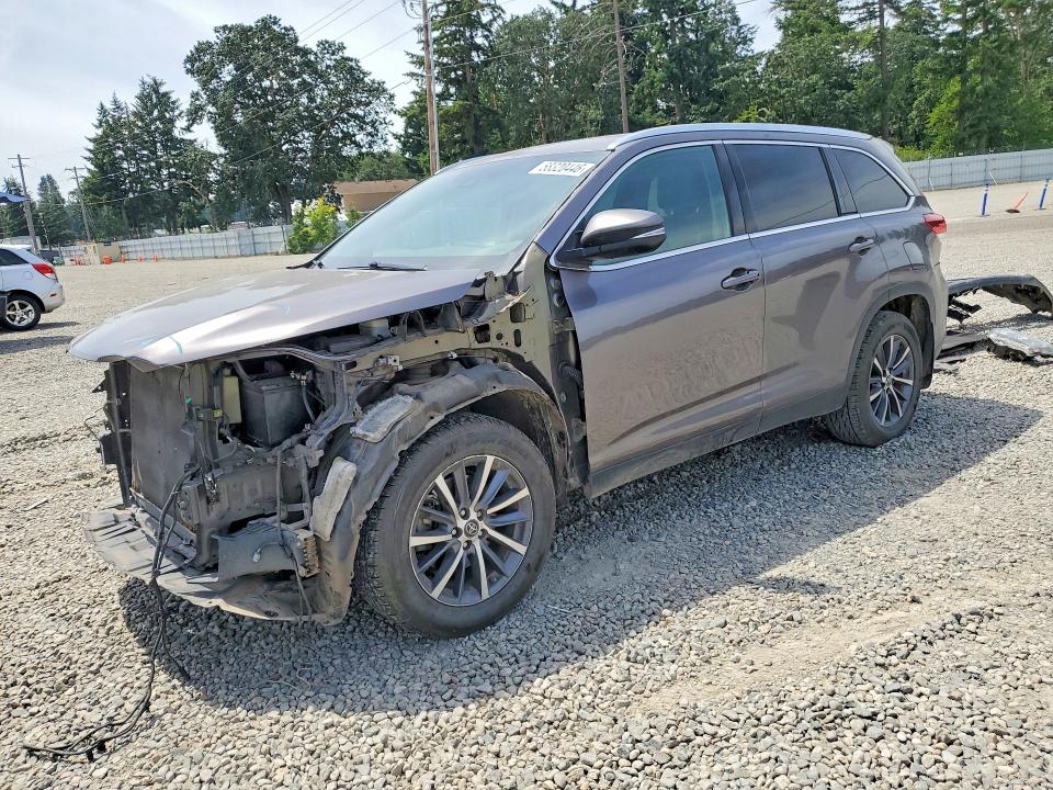 2019 Toyota VIN 5TDJZRFH5KS719885 COPART salvage auction — FRONT END, Wa - Bill Of Sale, sold $8,800 on 2026-07-14 (photo 1)