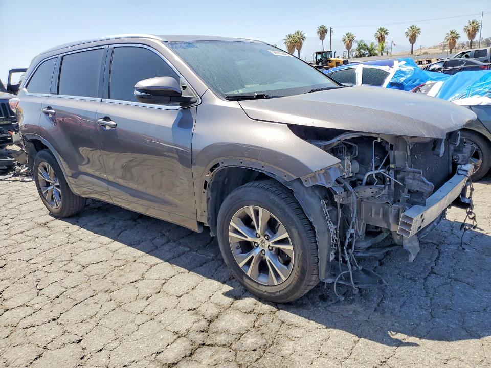 2014 Toyota Highlander VIN 5TDKKRFH6ES015126 COPART salvage auction — REAR END, Ca - Salvage Certificate, sold $6,500 on 2026-07-02 (photo 4)