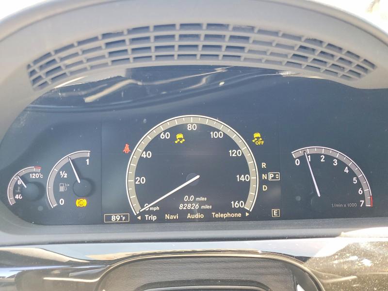 2012 Mercedes-benz S-klasse VIN WDDNG7DB4CA439955 COPART salvage auction — FRONT END, Ca - Salvage Certificate, sold $5,300 on 2026-07-14 (photo 9)
