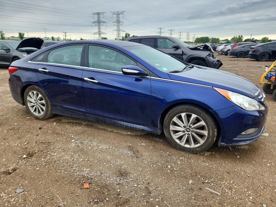 2014 Hyundai Sonata VIN 5NPEC4AC3EH817809 COPART salvage auction — UNDERCARRIAGE, IL - SALVAGE CERTIFICATE, sold $1,050 on 2026-07-16 (photo 4)